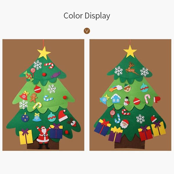 

christmas decorations creative felt tree for kids diy with toddlers ornaments children xmas gifts hanging home door wall