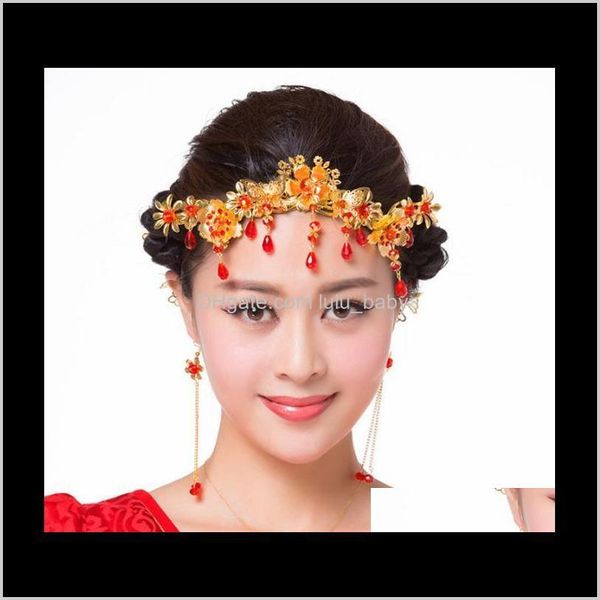 Diademi Gioielli Drop Delivery 2021 Copricapo classico da sposa Phoenix Crown Accessori per capelli da sposa in stile cinese A-5 Kf5Dr