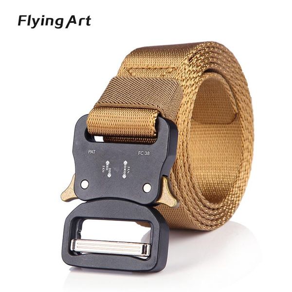 

belts belt for men men's fashion tactical luxury nylon army custom buckle logo outdoor metal casual, Black;brown
