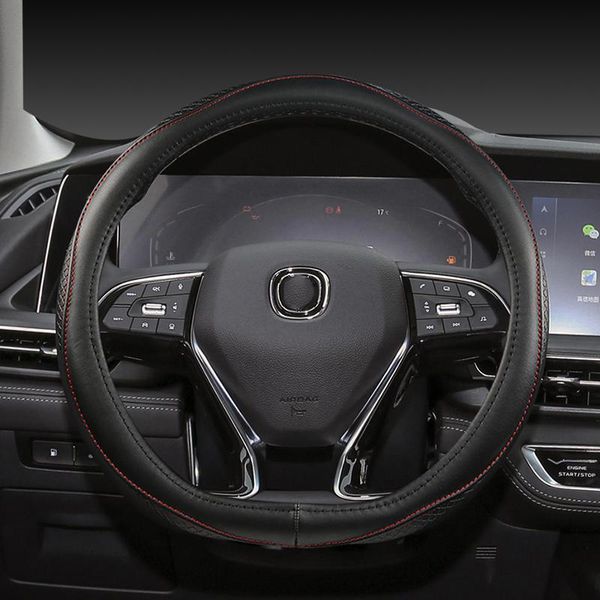 

steering wheel covers genuine leather 38cm car cover anti-slip for changan cs95 cs85 cs75 cs55 cs35 cs15 eado auto accessories