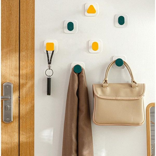 

cute key holder hook self-adhesive strong bearing capacity multi-purpose kitchen accessories nail-wall hooks & rails