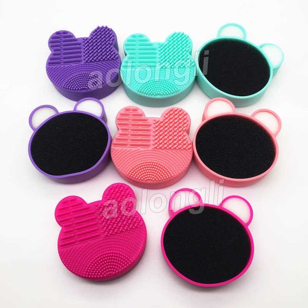 

makeup brush cleaner silicone washing brushes cleaning sponge and mat cosmetic brushes clean scrubber foundation cleaning pad make up tool