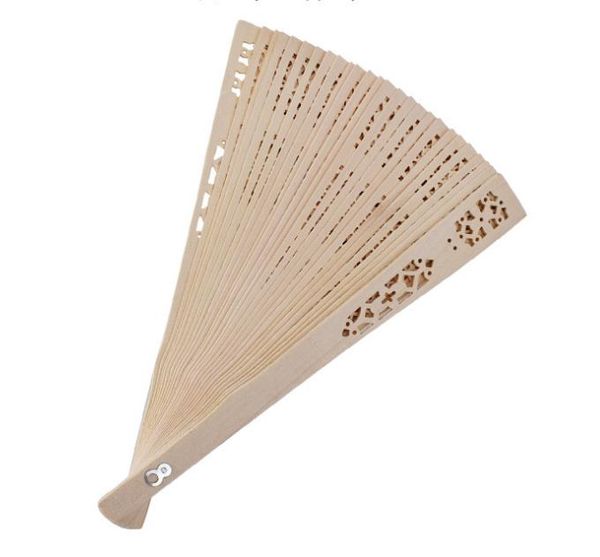 

personalized sandalwood folding hand fans with organza bag wedding favours fan party giveaways n bulk fast ship, White