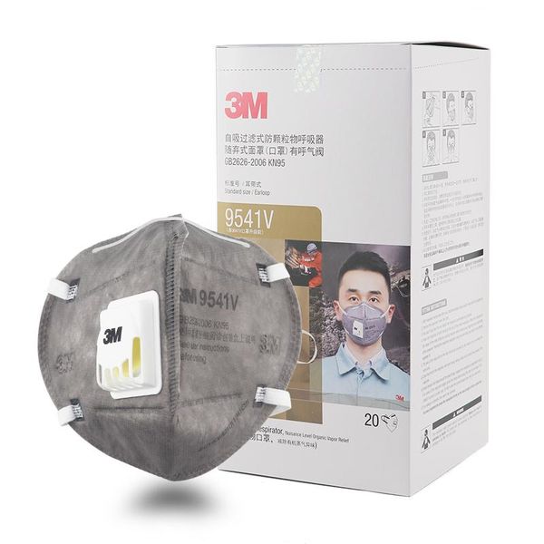 

other event & party supplies 3 m earloop 9541v and headband 9542v mask kn9 5 activated carbon particulate respirator with valve 20-pack indi