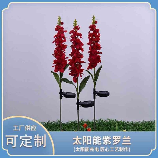 

new landscape decoration led solar simulation violet lawn lamp