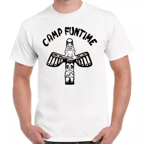 

totem pole blondie camp funtime retro t shirt 240, White;black