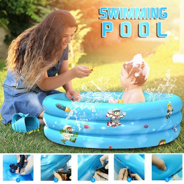 

pool & accessories inflatable home baby swimming 3 layers outdoor indoor kids family bathing tub q1