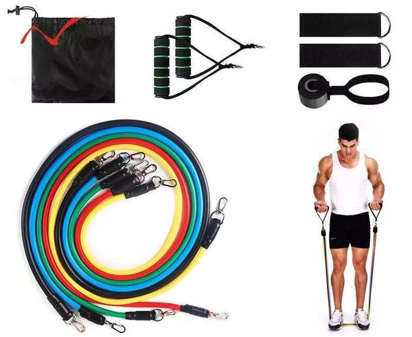 

resistance bands set expander exercise fitness rubber band stretch training home gyms workout