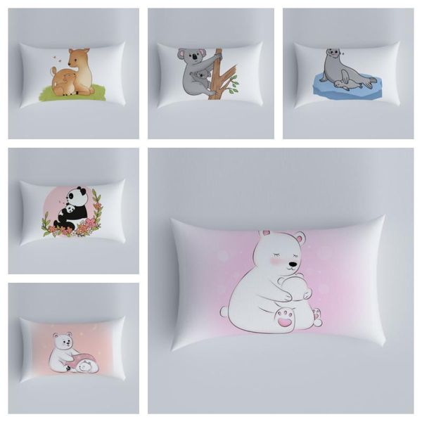 

cushion/decorative pillow parent-child series pillowcase animal pattern cushion cover living room sofa home decoration can be customized
