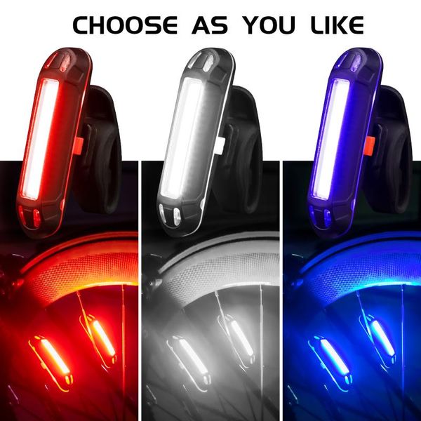

bike light waterproof usb rechargeable mountain cycling led front back rear tail lights safety warning bicycle lamp