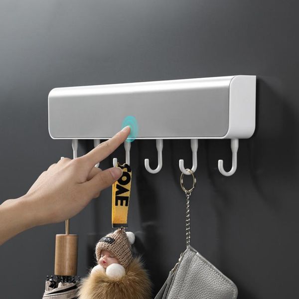 

hooks & rails wall hanging storage organizer behind doors for key umbrella gadgets on towel clothes rack bathroom commodity shelf
