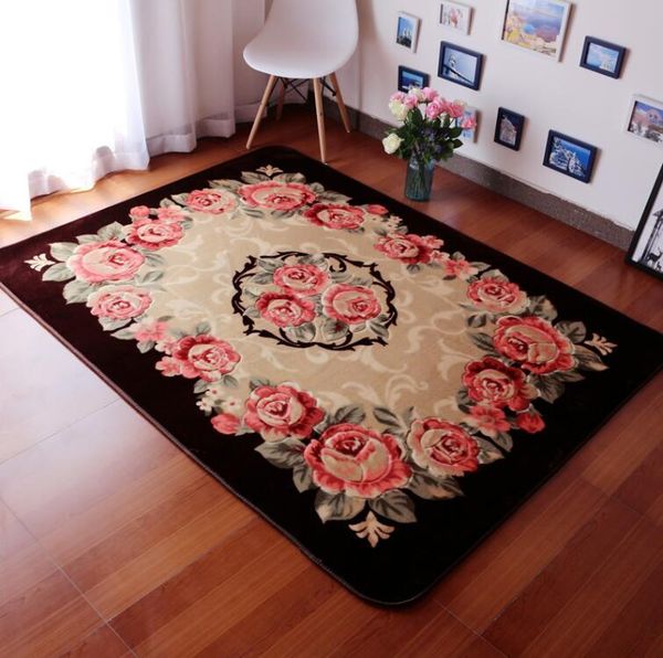 

carpets large persian jacquard european flannel soft carpet for living room bedroom rugs home floor anti-slip rug area mats