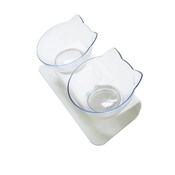 

dog apparel pet cat bowl double als materiaal antislip voedsel animal rice transparent tool protection cervical vertebra