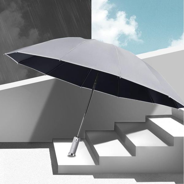 

umbrellas reverse automatic umbrella sun uv protection outdoor led light foldable beach paraguas plegable rain gear de50ys