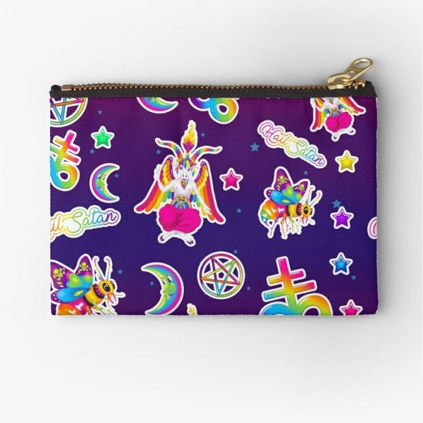 

cosmetic bags & cases women neon rainbow bee printed fashion cosmetics organizer bag for travel colorful storage lady small gift