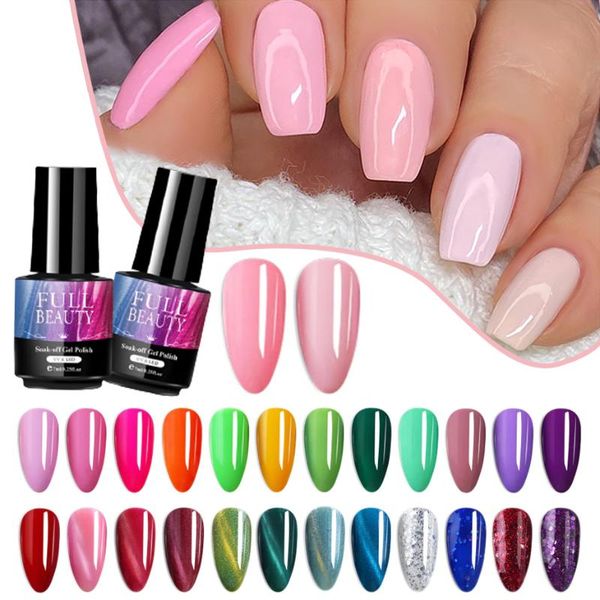 

nail polish 2pcs gel set 7ml soak off uv eye cat glitter 60 colors lasting nails varnish manicure art polishes be1571-5