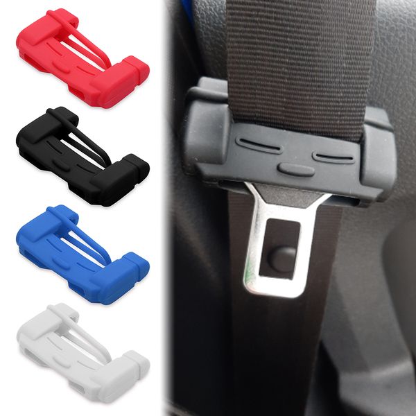Clipe protetor de fivela de cinto de segurança do carro universal silicone anti-risco capa interior botão caso acessórios de decoração de segurança automática