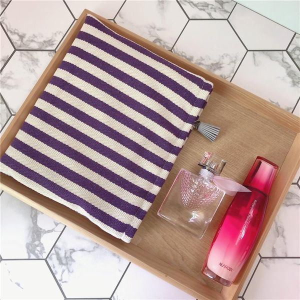 

cosmetic bags & cases korean striped bag tassel pendant makeup thickened women travel pouch beauty tool organizer 2021