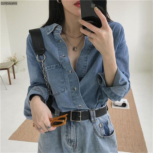 

women's jackets women korean chic retro loose denim jeans cardigans casual slim cowboy stylish coats, Black;brown