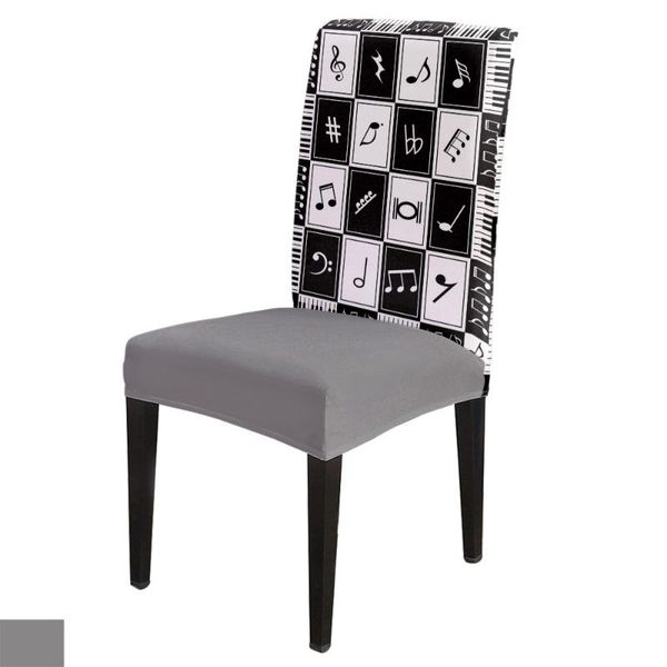 

chair covers dining room cover musc piano keys black white table chairs for kitchen tablecloth home decor