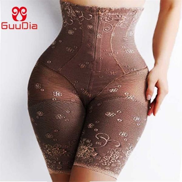 

guudia zipper hooks shapers seamless shapewear high waist trimmer tummy control panties trainer body shaper slimming 211220, Black;white