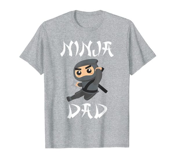 

ninja dad back ninja father's day daddy papa t-shirt, White;black