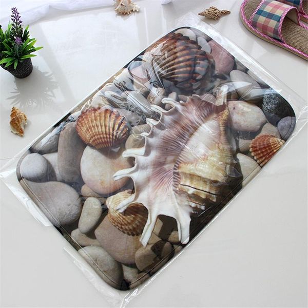 

bath mats 3d rug pattern seashell mat flannel absorbent non slip doormat for entrance door