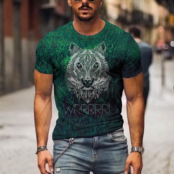 

men's t-shirts tiger pattern 3d casual t-shirt summer fashion print short-sleeved shirt street art, White;black