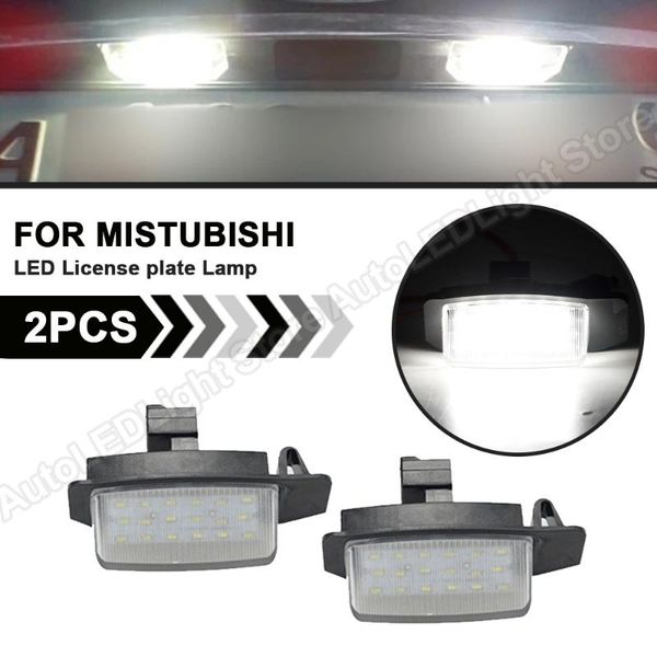

for 4007 c-crosser mitsubishi lancer sportback outlander ii iii car led license number plate light lamp 2pcs emergency lights