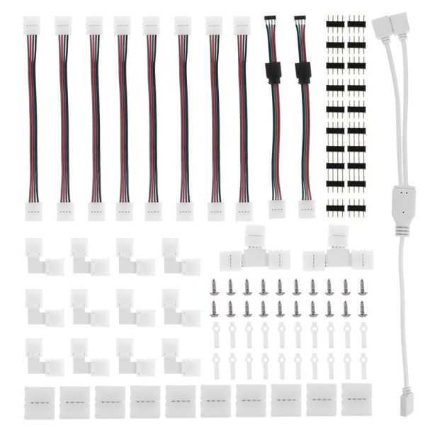 

lamp holders & bases 1 set rgb led strip connector solderless adapter