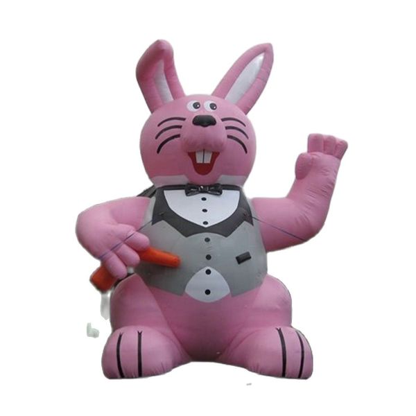 

easter giant 26 feet inflatable pink rabbit balloon for advertising/event/easter/party