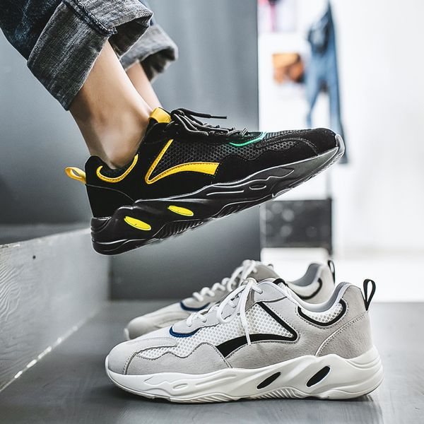 

women mens trainer breathable mesh runing shoes beige black white outdoor trainers yellow blue sports sneakers size 39-44 code: 95-1923