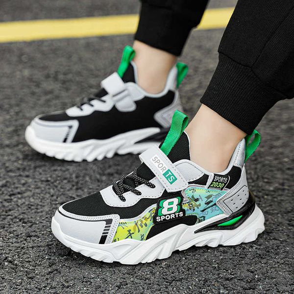 

new 2021 autumn children shoes boys sports shoes for boys fashion casual running sneakers basketball boys shoes chaussure enfant g1025, Black;red