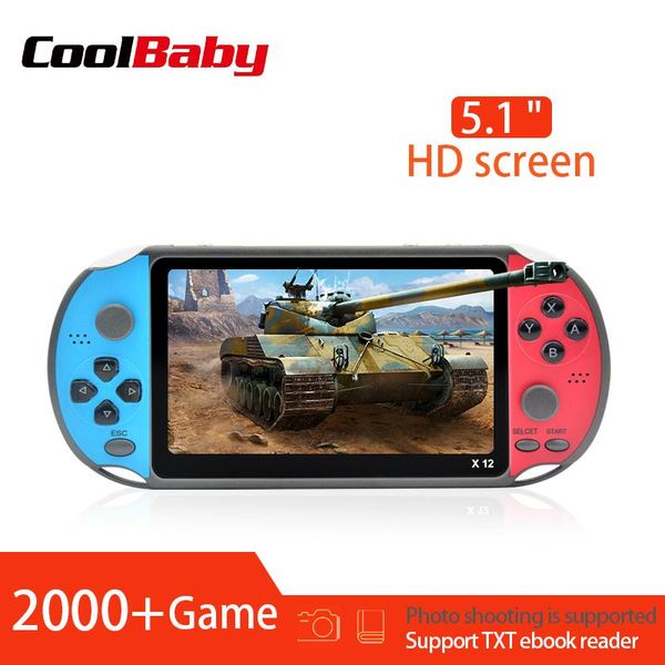

5.1 inch handheld retro game video player consoles with double rocker built-in 2000+ games support tf card portable players
