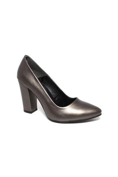 

dress shoes thick high-heeled gray women 's, Black