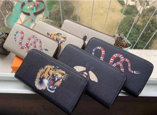 

wholesale 2021 new fashion zipper wallet the most stylish way carry around money cards coins men leather purse card holder long business wom, Red;black