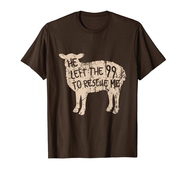

He Left the 99 to Rescue Me - Jesus T Shirt, Mainly pictures