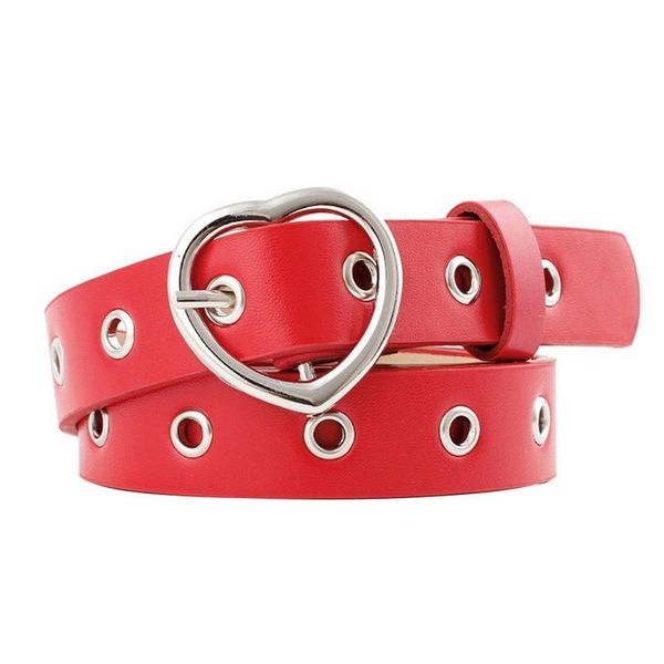 

belts fashion love buckle hollow decorative eyelet pin chain luxury for genuine leather jeans retro punk, Black;brown