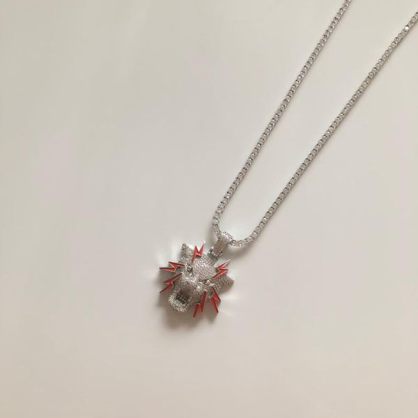 

pendant necklaces designing cartoon hiphop jewelry, Silver