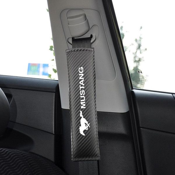 

safety belts & accessories car seat belt cover for mustang auto vehicle decoration driving seatbelt pad protector styling gadget