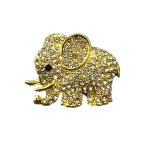 

car air freshener 1pc diamond crystal elephant perfume clip styling for use (golden)