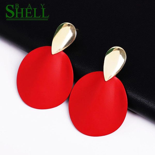 

dangle & chandelier shell bay boho korean jewelry metal long earrings for women fashion round geometric punk gold modern, Silver