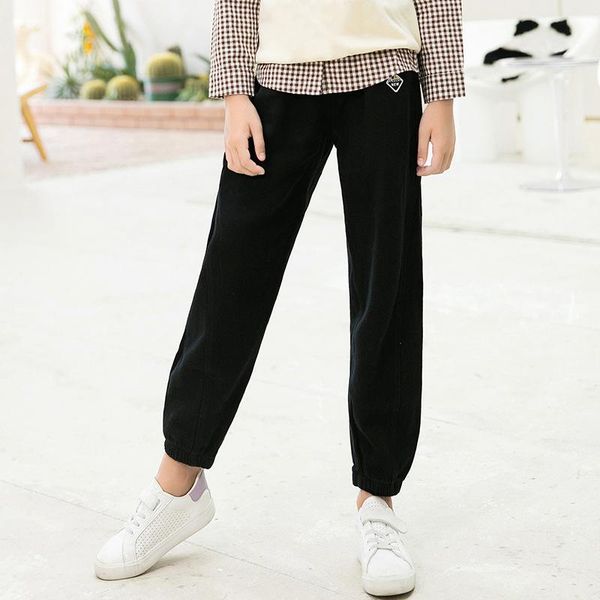 

trousers walinegha black casual spring autumn kids loose pants children clothes girls elastic waist long 8 10 12 14 years, Blue
