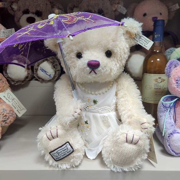 

lady temperament umbrella teddy bear plush doll super cute girl gift