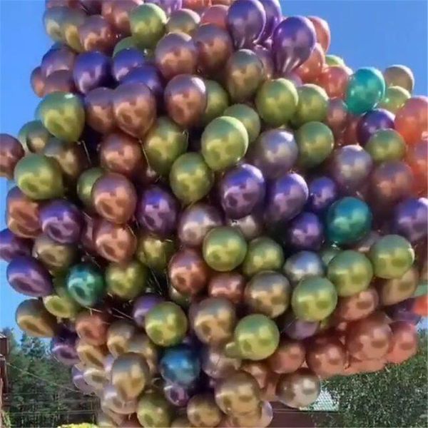 

party decoration 5/10/12/18 inch metal latex balloons gold silver blue rose helium baloon birthday decorations wedding supplies