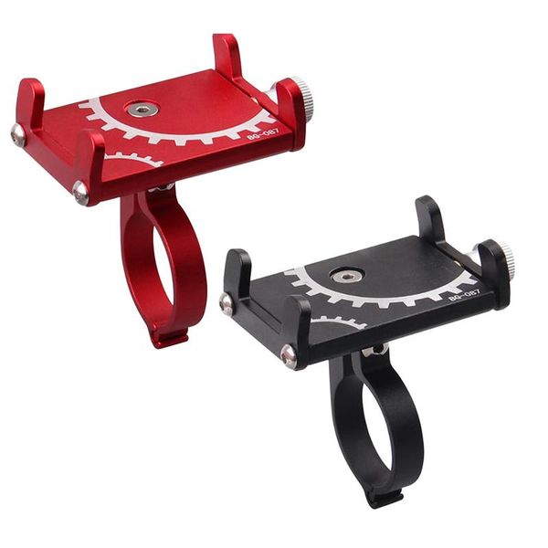

aluminum alloy bicycle phone holder for 20-31.8mm smartphone adjustable support gps bike stand mount bracket car & truck racks