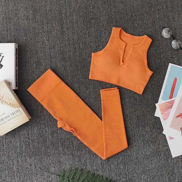 

yoga outfit seamless fitness set workout clothing high waist gym leggings sports bra running athletic wear for women suits