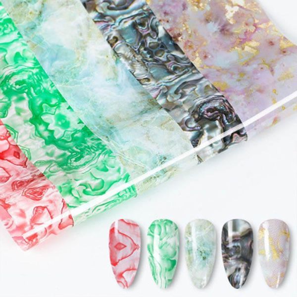 

shell marble pattern nail decal home salon manicure sticker decoration eig881, Black