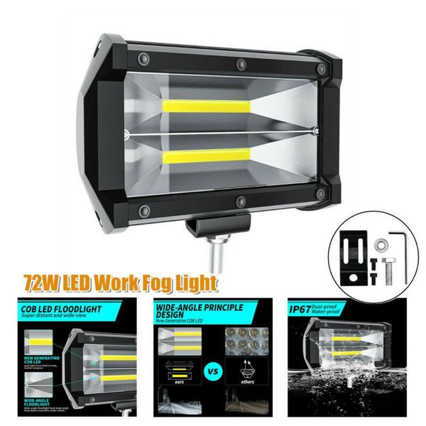

car headlights aluminum work light 6000k waterproof 13.2*8.0*5.7cm 3030 24leds offroad