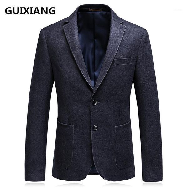 

men's suits & blazers guixiang 2021 autumn style blazer business casual men single breasted coat jacket full size m-4xl, White;black
